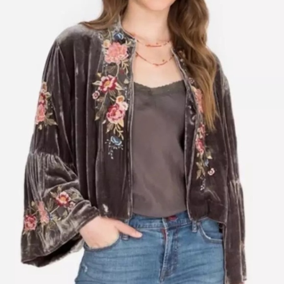 Johnny Was Britton heavily embroidered velvet jacket NWT RARE (oversized) - Picture 4 of 16